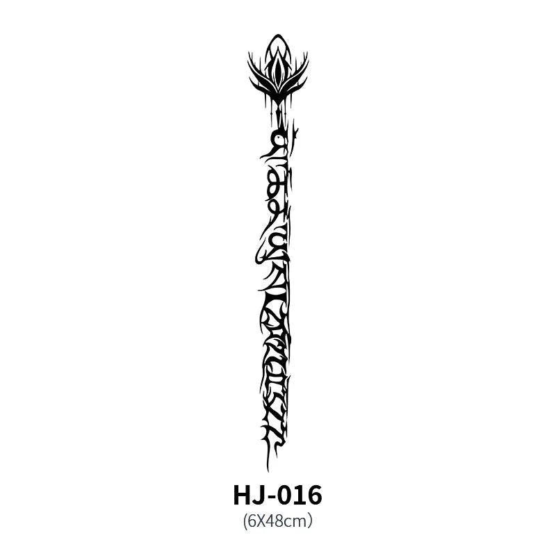 Botanical Spine Tattoo Decal - MANDOTOS