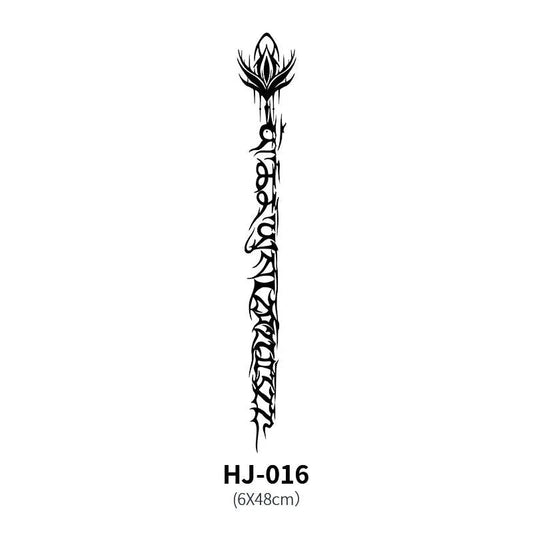 Botanical Spine Tattoo Decal - MANDOTOS