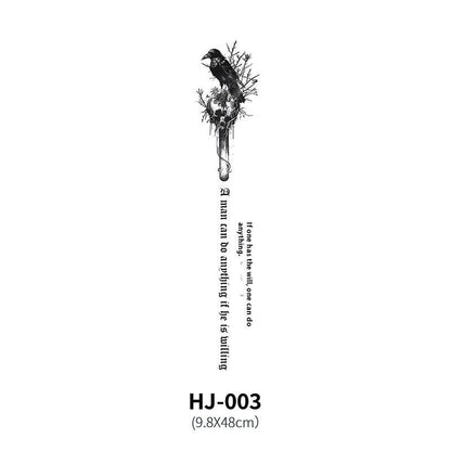 Botanical Spine Tattoo Decal - MANDOTOS