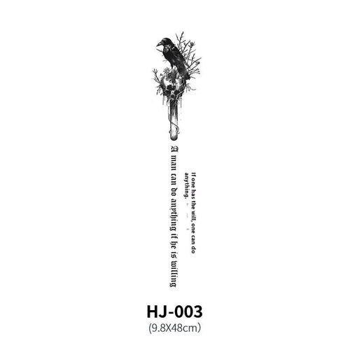 Botanical Spine Tattoo Decal - MANDOTOS