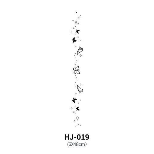 Botanical Spine Tattoo Decal - MANDOTOS