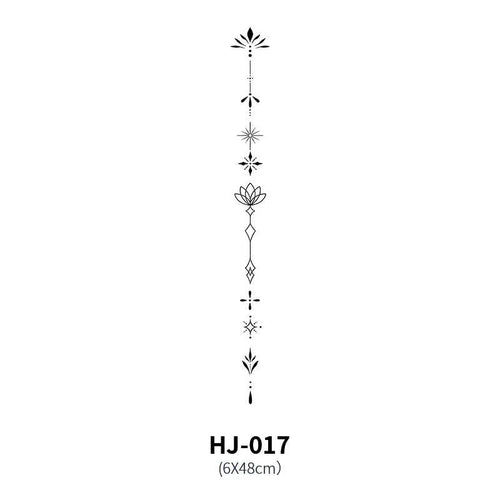Botanical Spine Tattoo Decal - MANDOTOS