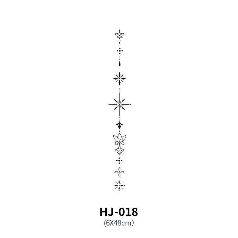 Botanical Spine Tattoo Decal - MANDOTOS