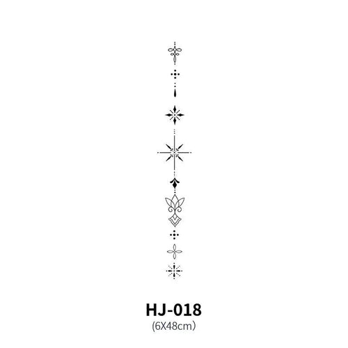 Botanical Spine Tattoo Decal - MANDOTOS