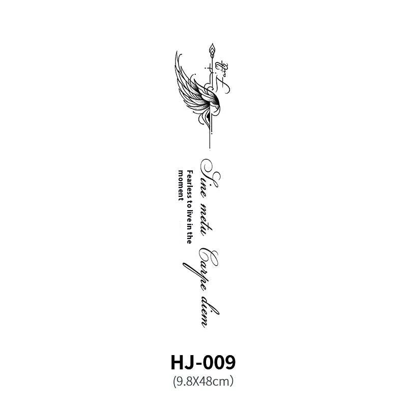 Botanical Spine Tattoo Decal - MANDOTOS