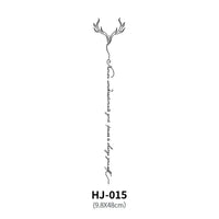 Mandotos botanical spine tattoo decal featuring detailed floral and plant designs for body art or decorative use.