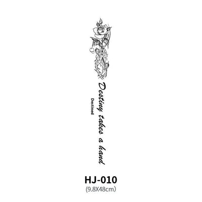 Botanical Spine Tattoo Decal - MANDOTOS