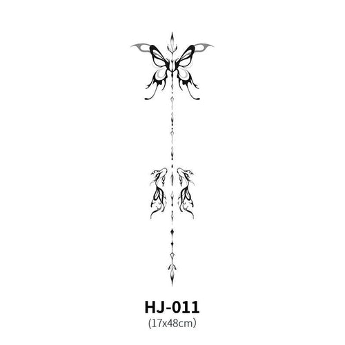 Botanical Spine Tattoo Decal - MANDOTOS