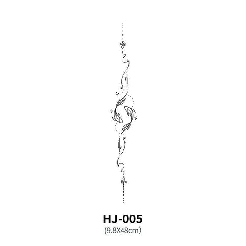 Botanical Spine Tattoo Decal - MANDOTOS
