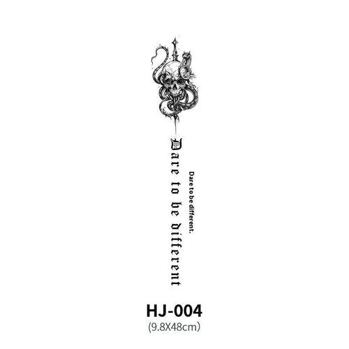 Botanical Spine Tattoo Decal - MANDOTOS
