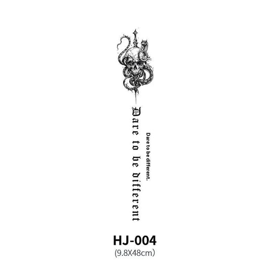 Botanical Spine Tattoo Decal - MANDOTOS