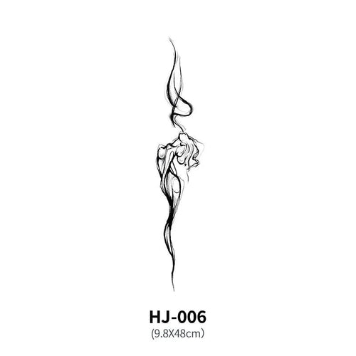 Botanical Spine Tattoo Decal - MANDOTOS