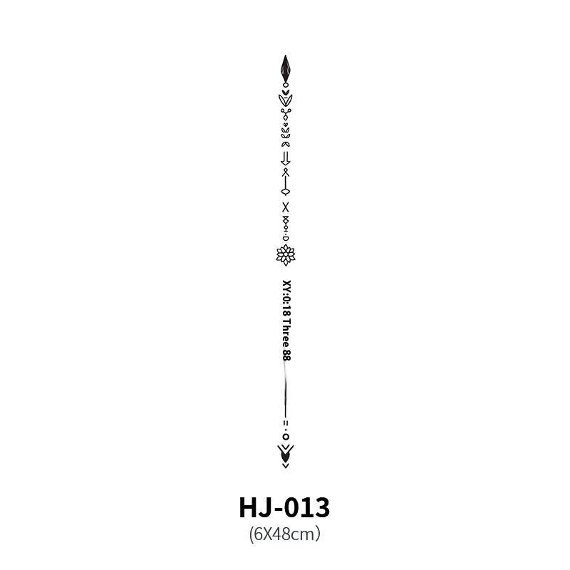 Botanical Spine Tattoo Decal - MANDOTOS
