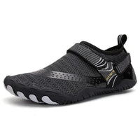 Mandotos breathable unisex water shoes with double buckles, slip-on aqua shoes designed for water activities and quick drying.