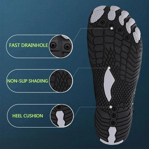 Breathable Double Buckle Unisex Water Shoes - Aqua Shoes Slip-On - MANDOTOS