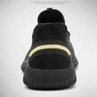 Mandotos breathable safety shoes with anti-smashing steel toe for work safety, featuring durable design and breathable mesh material.