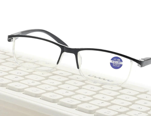 BrightVision 4-Pack Spring Hinge Anti-Blue Light Readers - Stylish Protection for Your Eyes - MANDOTOS