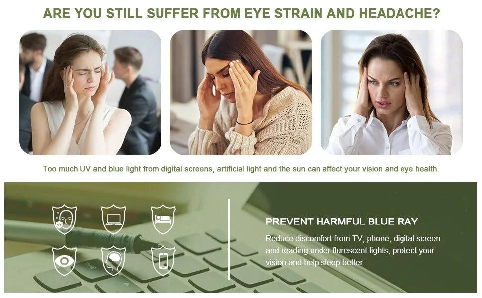 BrightVision 4-Pack Spring Hinge Anti-Blue Light Readers - Stylish Protection for Your Eyes - MANDOTOS