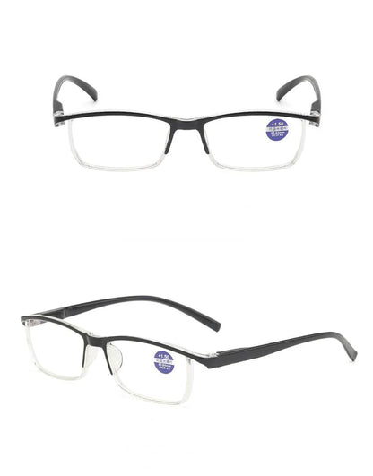 BrightVision 4-Pack Spring Hinge Anti-Blue Light Readers - Stylish Protection for Your Eyes - MANDOTOS