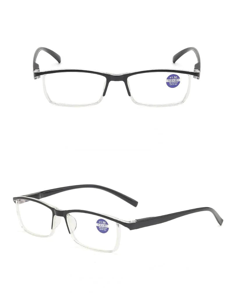BrightVision 4-Pack Spring Hinge Anti-Blue Light Readers - Stylish Protection for Your Eyes - MANDOTOS