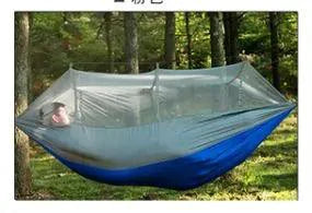 Mandotos bug-free camp hammock for two with mosquito protection, perfect for outdoor relaxation and serene camping experiences.