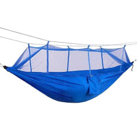 Mandotos Bug-Free Camp Hammock made of durable 210T nylon fabric, designed to keep insects away for peaceful outdoor relaxation.
