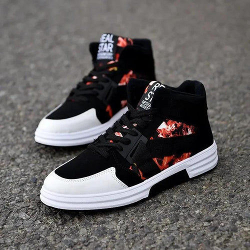 Camouflage High-Top Lace-Up Shoe - MANDOTOS