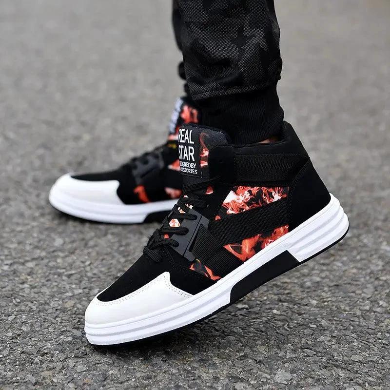 Camouflage High-Top Lace-Up Shoe - MANDOTOS