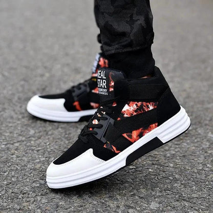 Camouflage High-Top Lace-Up Shoe - MANDOTOS
