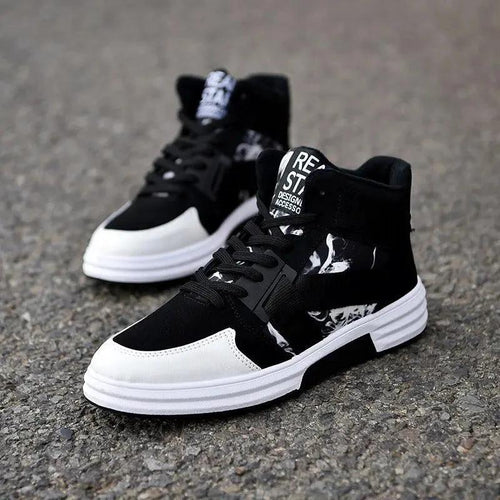 Camouflage High-Top Lace-Up Shoe - MANDOTOS