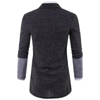 Mandotos men's casual cardigan sweater with knitwear texture, cozy coat-style design, suitable for stylish everyday wear.