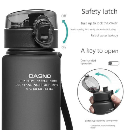 Casino Frosted Sports Water Bottle Plastic Portable Bottle With Lid For Men And Women - MANDOTOS