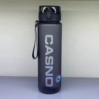 Mandotos Casino Frosted sports water bottle with lid, portable plastic bottle for men and women, ideal for active use