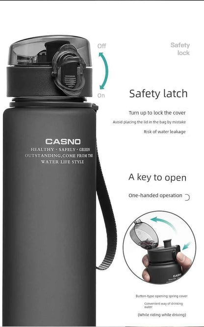 Casino Frosted Sports Water Bottle Plastic Portable Bottle With Lid For Men And Women - MANDOTOS