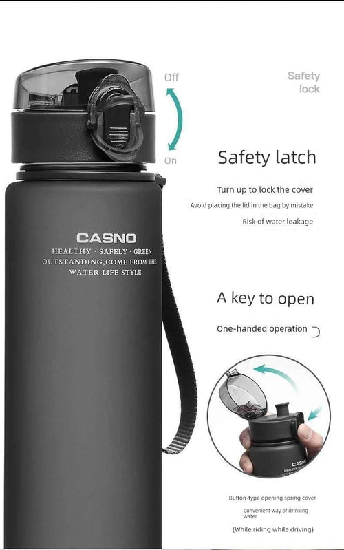 Casino Frosted Sports Water Bottle Plastic Portable Bottle With Lid For Men And Women - MANDOTOS