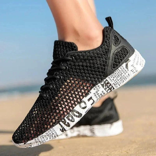 Casual Men's Shoes Breathable Sneakers Match Hollow Lace Board Shoes - MANDOTOS