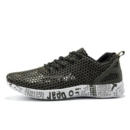 Casual Men's Shoes Breathable Sneakers Match Hollow Lace Board Shoes - MANDOTOS