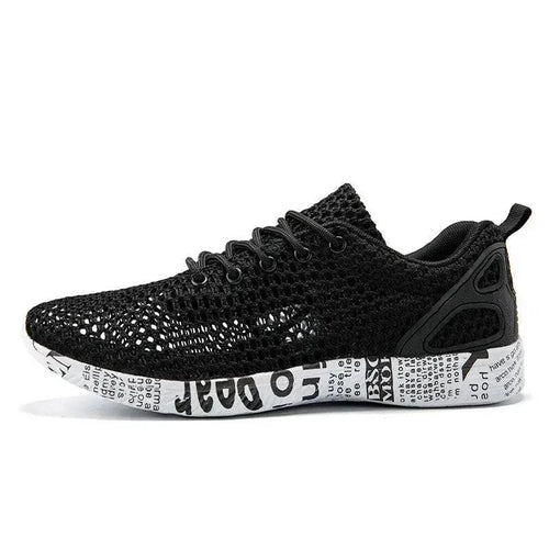 Casual Men's Shoes Breathable Sneakers Match Hollow Lace Board Shoes - MANDOTOS
