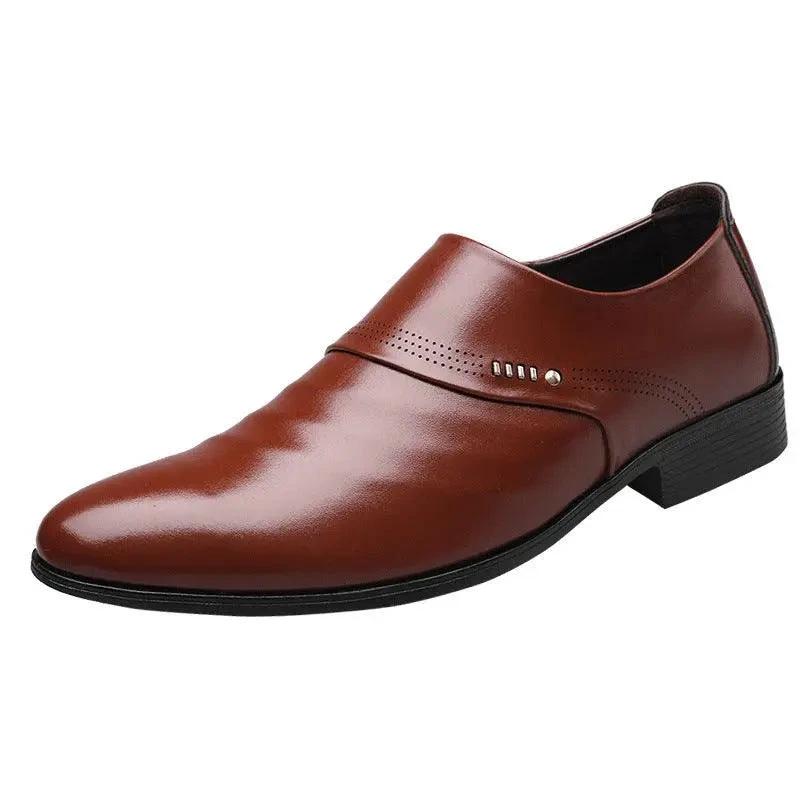 Casual pointed toe shoes men leather shoes men - MANDOTOS
