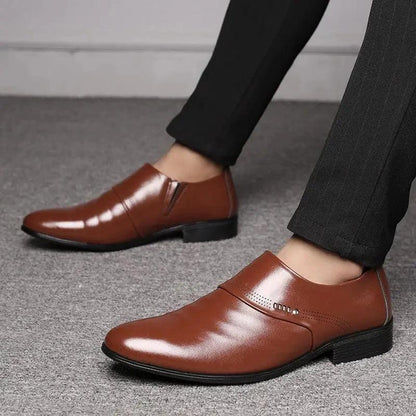 Casual pointed toe shoes men leather shoes men - MANDOTOS