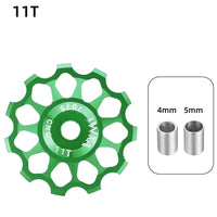 Ceramic Bicycle Guide Wheel, Rear Derailleur, Bearing Axis Adapter, Bike Guide Roller, Jockey Wheel, 10T-17T MANDOTOS