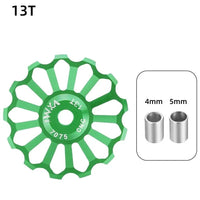 Ceramic Bicycle Guide Wheel, Rear Derailleur, Bearing Axis Adapter, Bike Guide Roller, Jockey Wheel, 10T-17T MANDOTOS