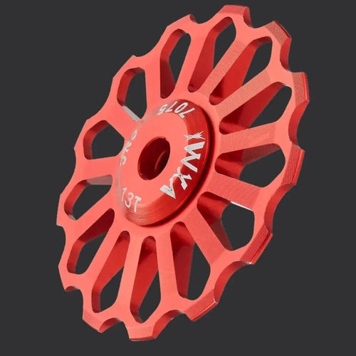 Ceramic bicycle guide wheel for rear derailleur, bearing axis adapter, jockey wheel, compatible with 10T-17T bikes, by MANDOTOS.