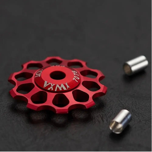 Mandotos ceramic bicycle guide wheel for rear derailleur, bearing axis adapter, bike guide roller, jockey wheel, 10T-17T.