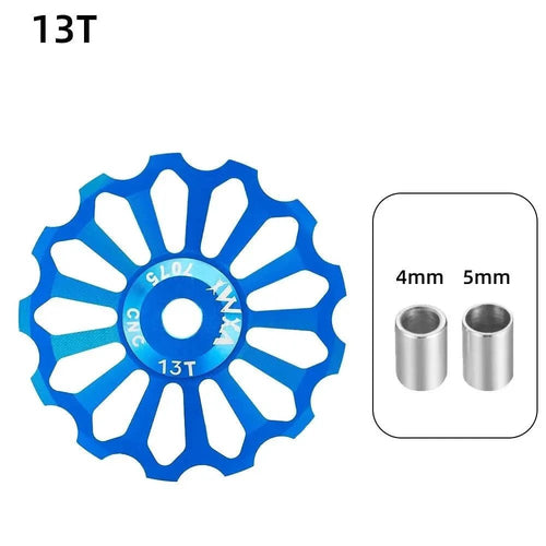 Mandotos ceramic bicycle guide wheel for rear derailleur, bearing axis adapter, bike guide roller, jockey wheel 10T-17T