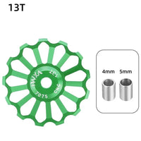 Ceramic Bicycle Guide Wheel, Rear Derailleur, Bearing Axis Adapter, Bike Guide Roller, Jockey Wheel, 10T-17T MANDOTOS