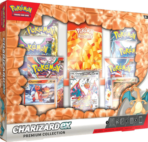 Mandotos Charizard EX Darkness Mastery Set, featuring a detailed Charizard EX Pokémon card and related collectibles.