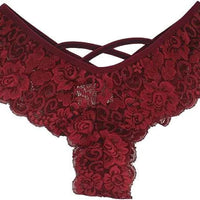 Set of four lace G-string panties for women by MANDOTOS, featuring elegant designs and comfortable fit.