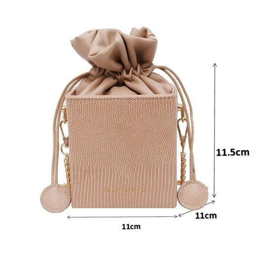 Chic Alligator Pattern Bucket Bag - MANDOTOS