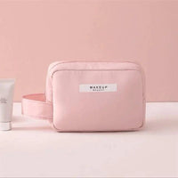 Mandotos Chic Beauty Bag Organizer with multiple compartments for cosmetics and skincare essentials.